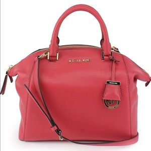 Large Michael Kors Riley in Watermelon Leather